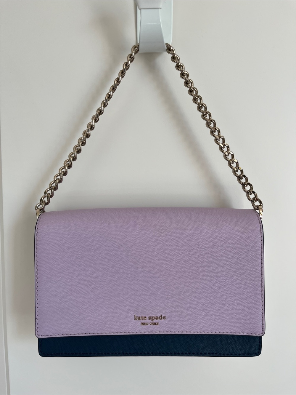 BNWOT kate spade Lavender and Navy Blue Chain Shoulder Bag with Strap